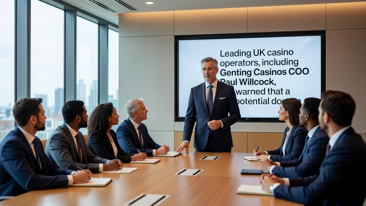 Casino staff preparing gaming areas ahead of evening operations in a UK venue