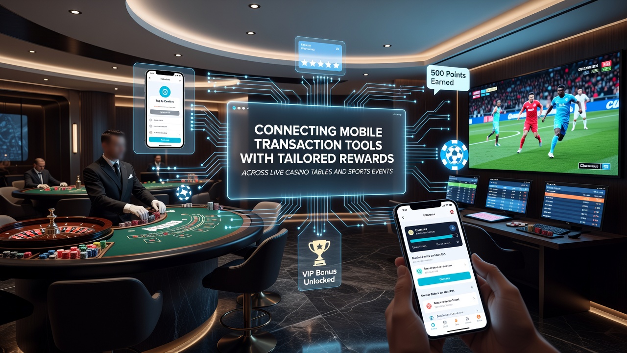 Sports event interface showing tailored rewards earned from live casino table activity