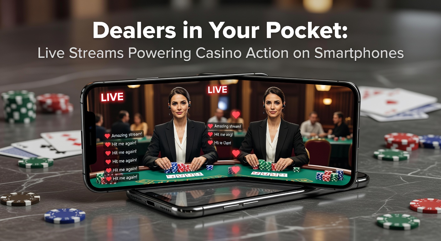 Smartphone held in hand displays a live baccarat stream with a stylish dealer dealing cards under studio lights, chat bubbles and betting options visible on the vibrant app interface, emphasizing seamless mobile casino immersion