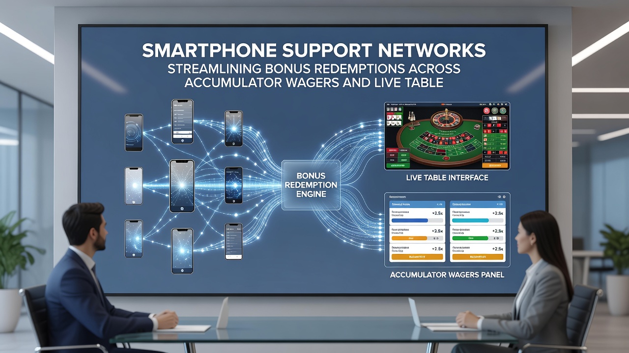 Live table session with mobile support overlay for bonus redemption